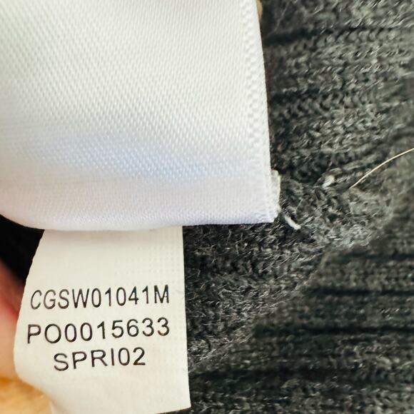 Cable & Gauge Womens Charcoal Grey Ribbed Chunky Cozy Mock Turtleneck Medium - Picture 9 of 12